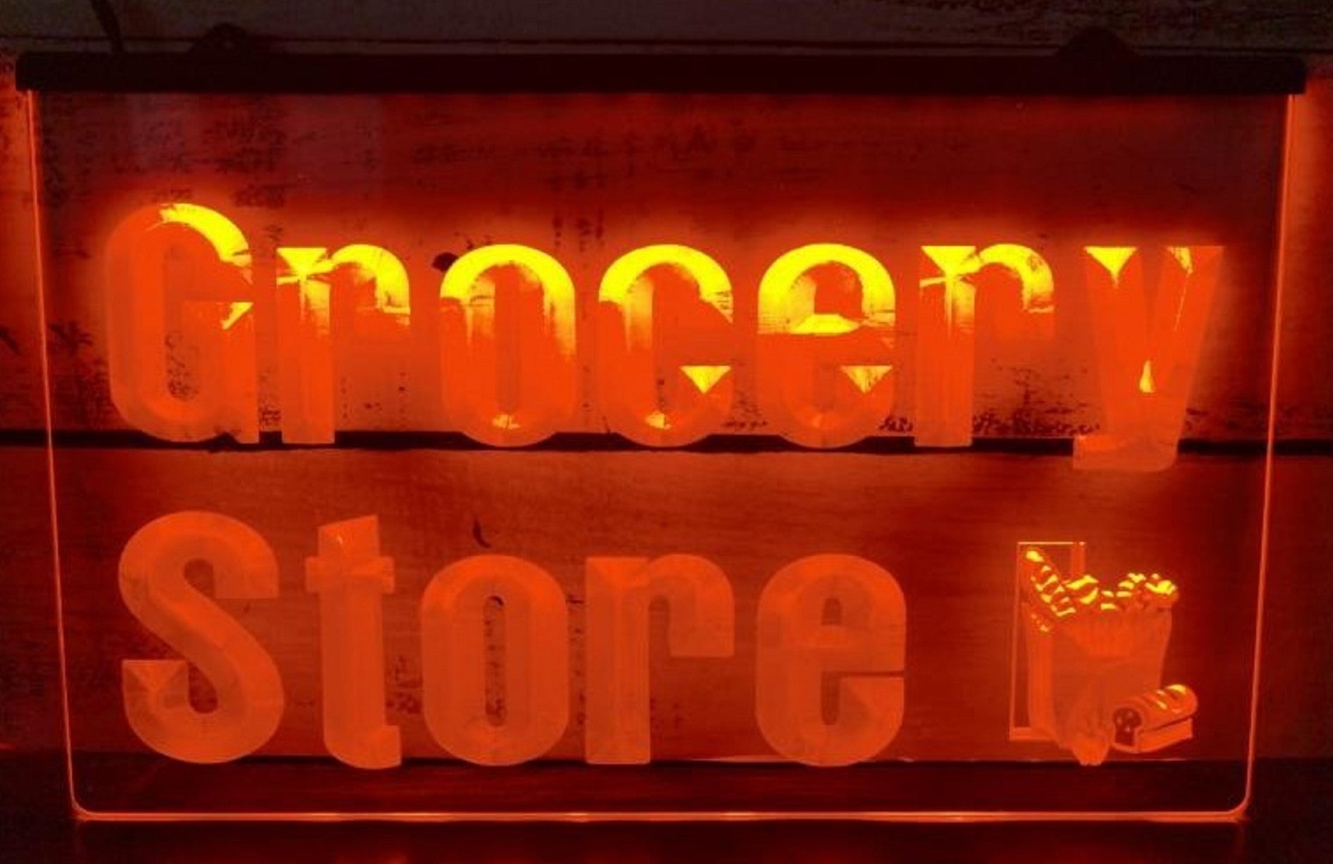 Grocery Store Led Neon Sign Grocery Store Decor Wall Hanging Desktop