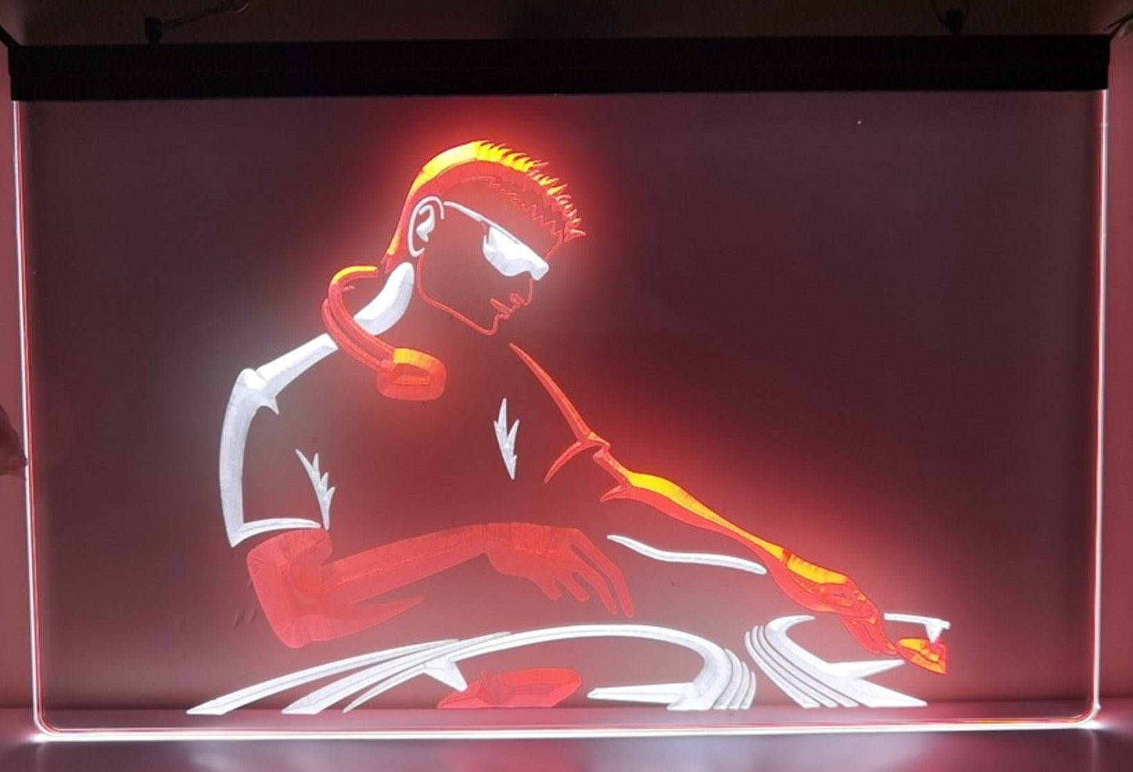 DJ Disc Jockey Led Neon Sign Dual Color Home Music Room Studio Music Shop Decor