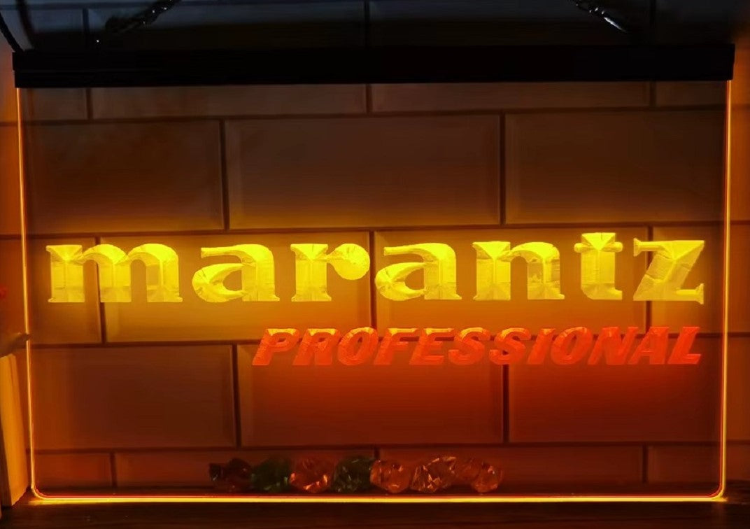 Marantz Professional Led Neon Sign Dual Color Home Music Room Audio Studio Decor