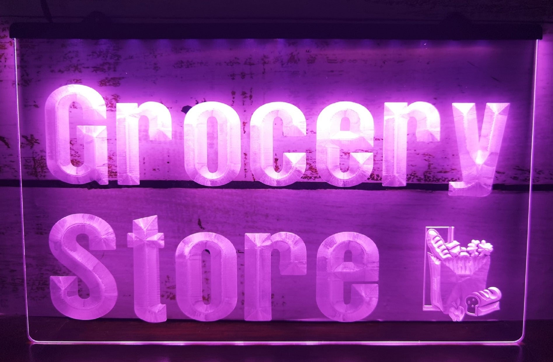 Grocery Store Led Neon Sign Grocery Store Decor Wall Hanging Desktop