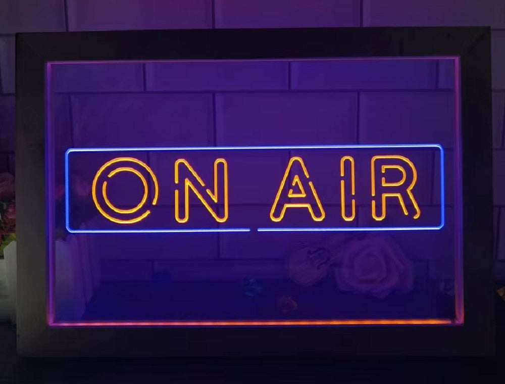 On Air Led Neon Sign Framed Home Studio Room Audio Recording Studio Decor