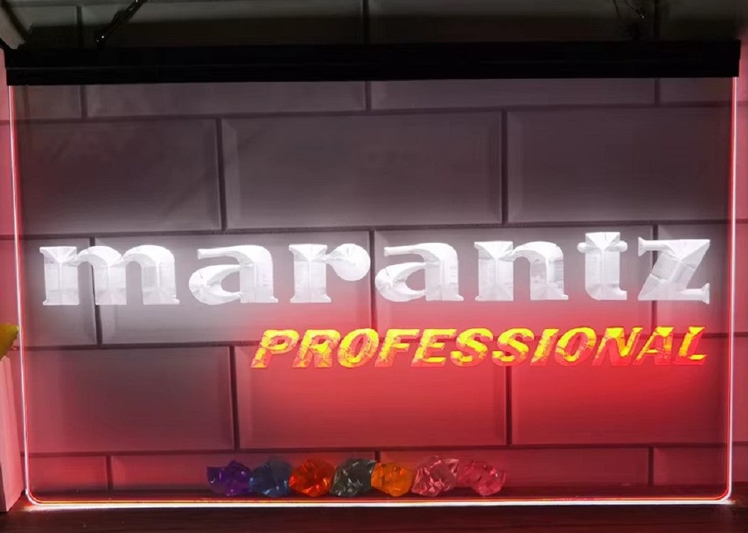 Marantz Professional Led Neon Sign Dual Color Home Music Room Audio Studio Decor