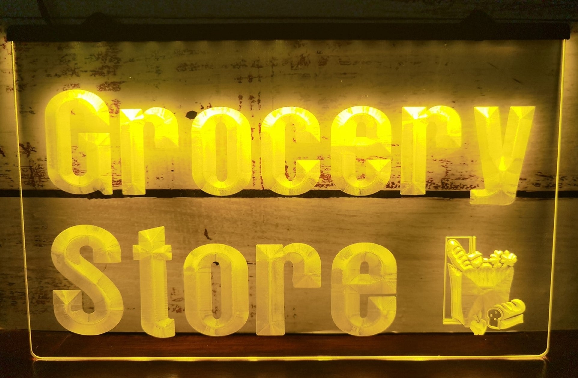Grocery Store Led Neon Sign Grocery Store Decor Wall Hanging Desktop