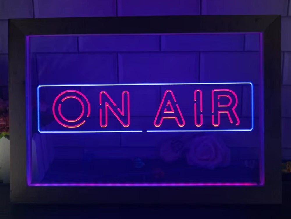On Air Led Neon Sign Framed Home Studio Room Audio Recording Studio Decor