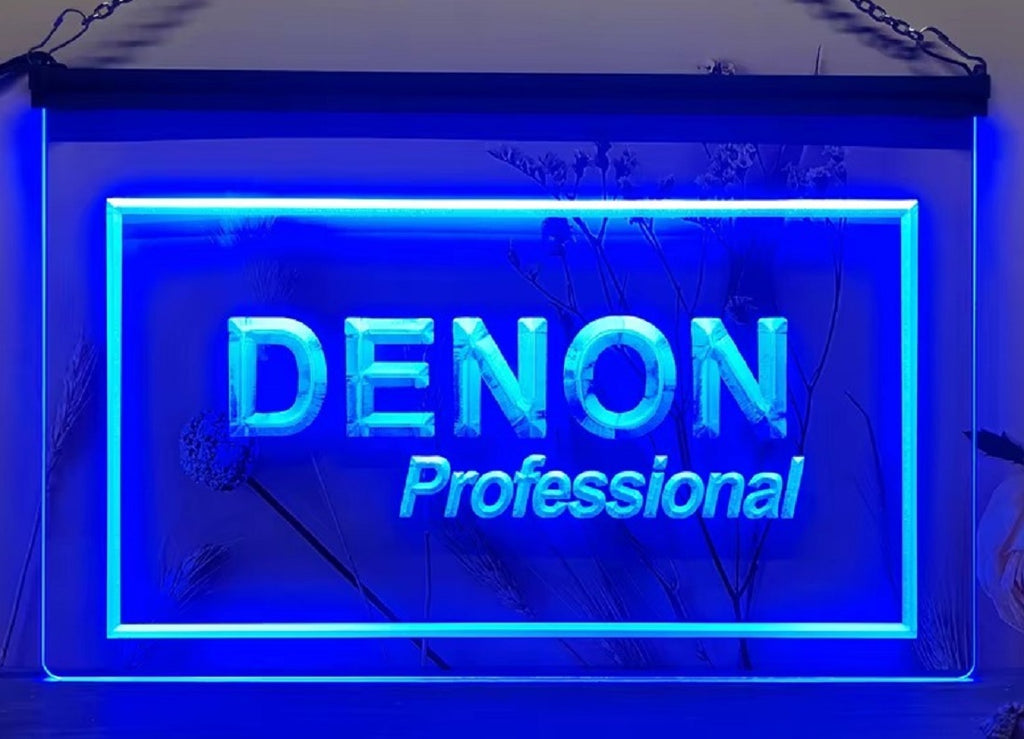 Denon Professional Led Neon Sign Home Music Room Audio Studio Decor