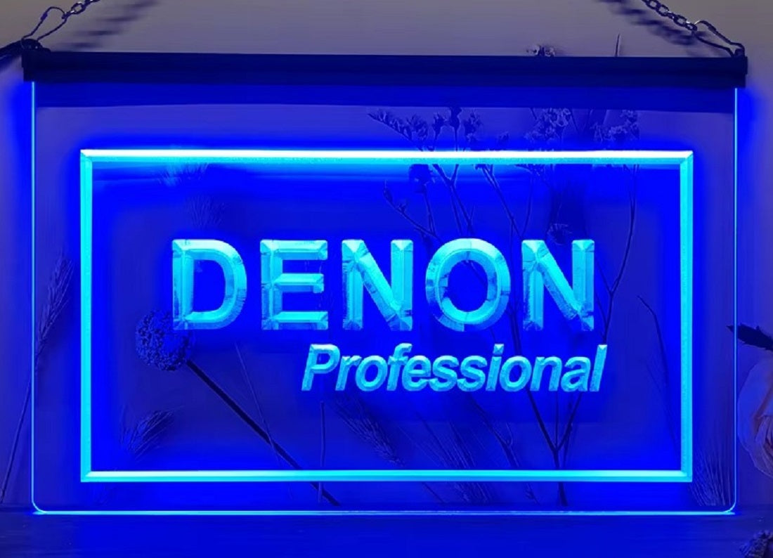 Denon Professional Led Neon Sign Home Music Room Audio Studio Decor