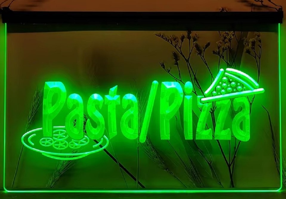 Pasta Pizza Led Neon Sign Pizzeria Restaurant Wall Or Desktop Decor