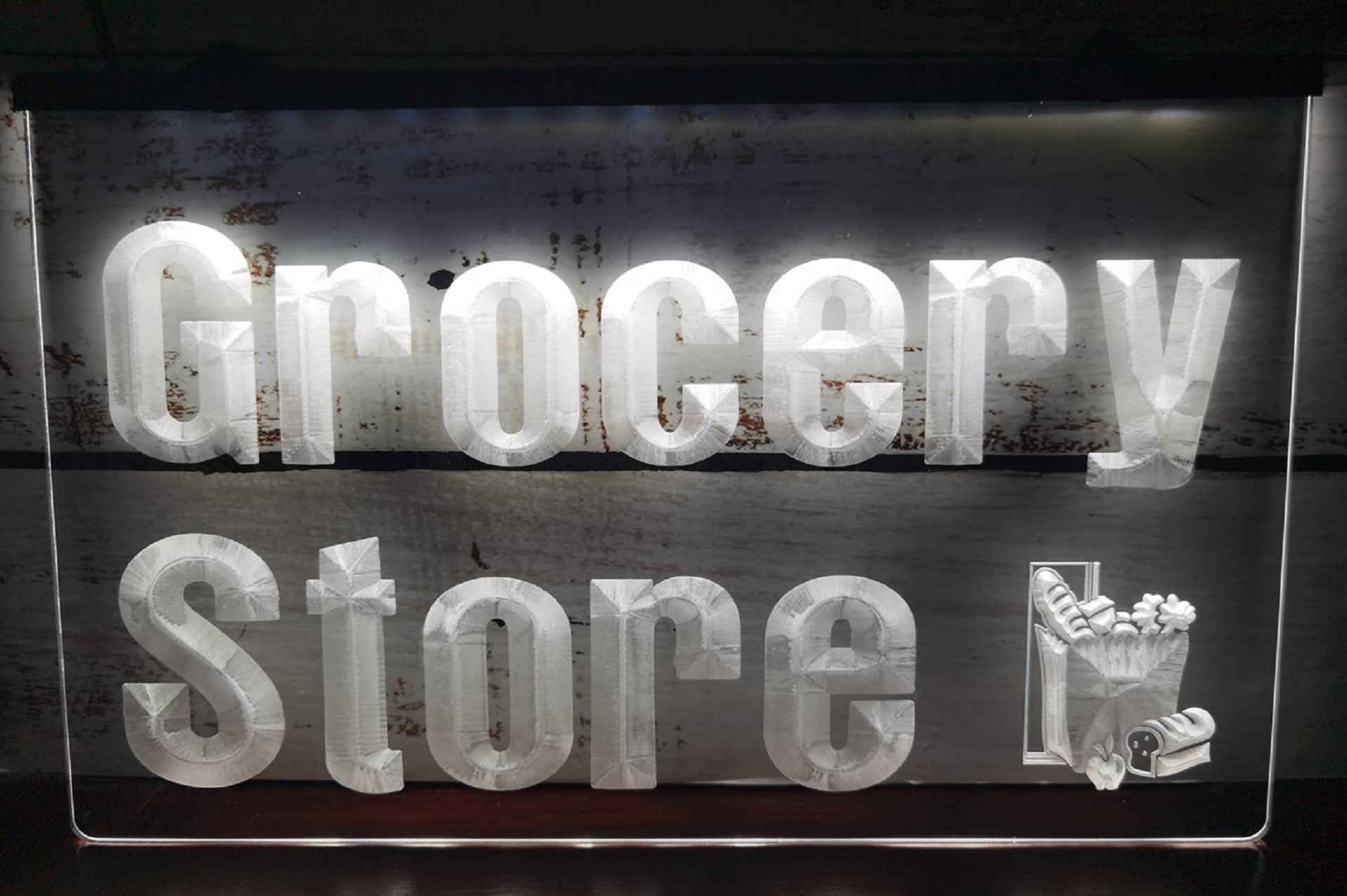 Grocery Store Led Neon Sign Grocery Store Decor Wall Hanging Desktop