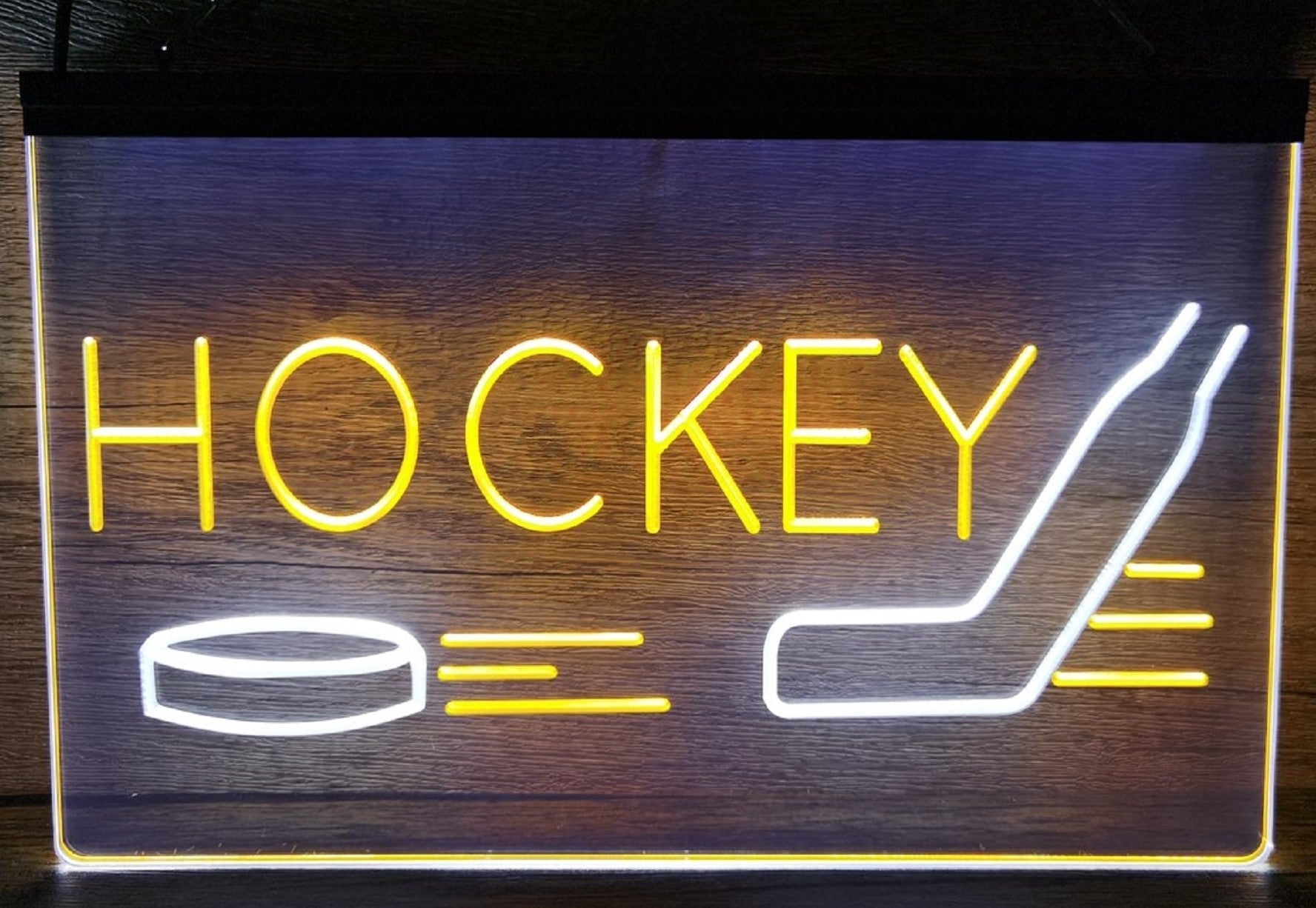 Hockey Led Neon Sign Dual Color Home Sport Club Sportwear Store Decor