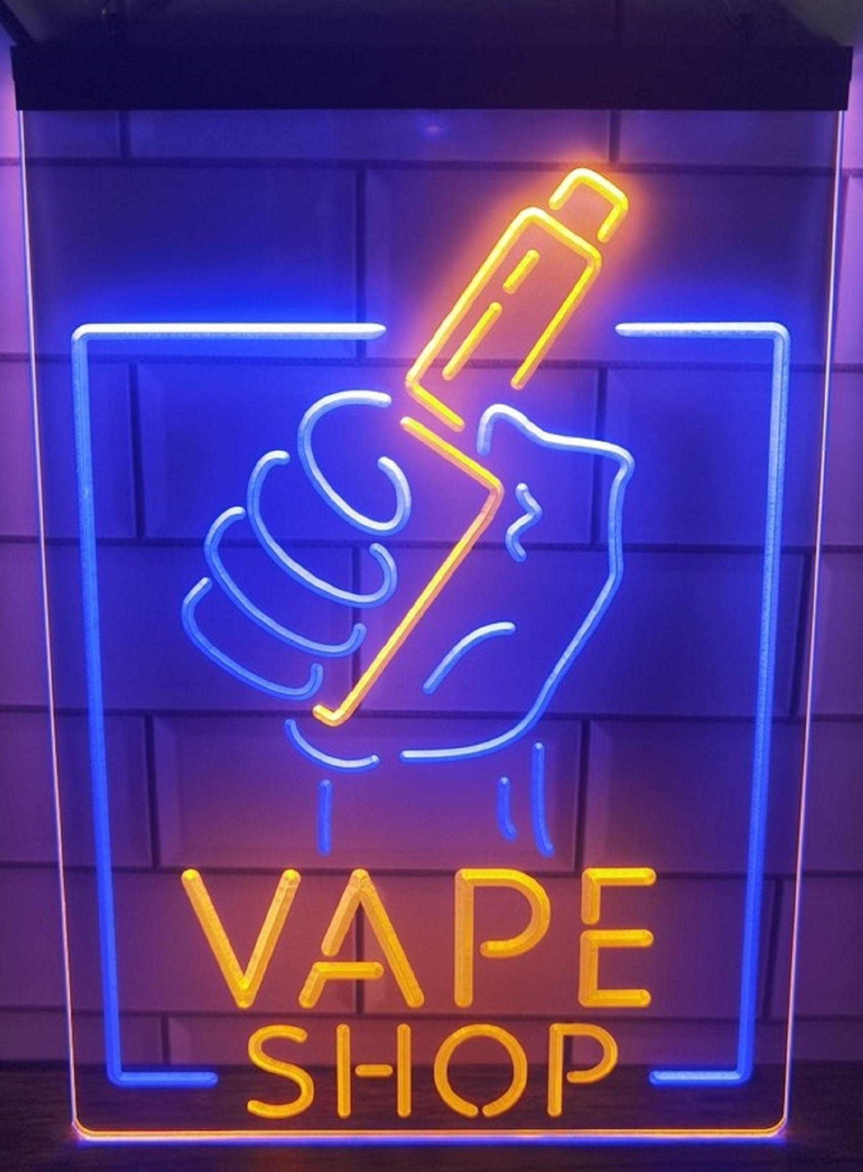 Vape Shop Smoking Led Neon Sign Dual Color Vape Smoke Shop Decor