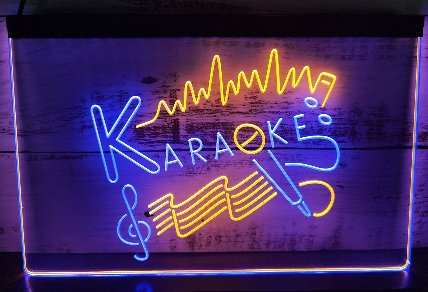 Karaoke Music Led Neon Sign Dual Color Home Music Room Studio Music Shop Decor