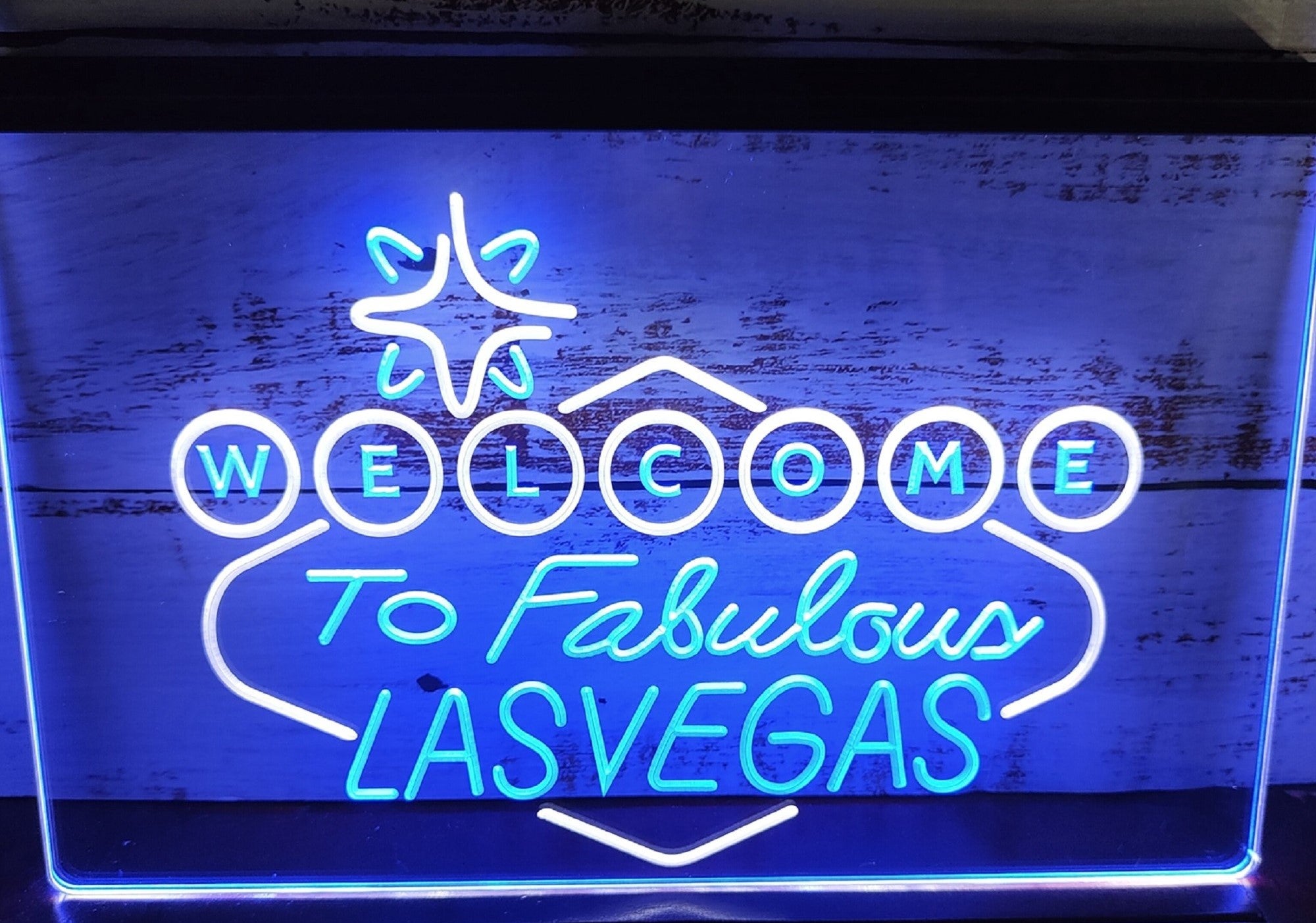 Welcome To Fabulous Las vegas Led Neon Sign Dual Color Wall Or Desktop Decor