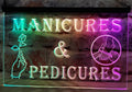 Manicures & Pedicures Led Neon Sign Multi Mode Spa Beauty Salon Decor