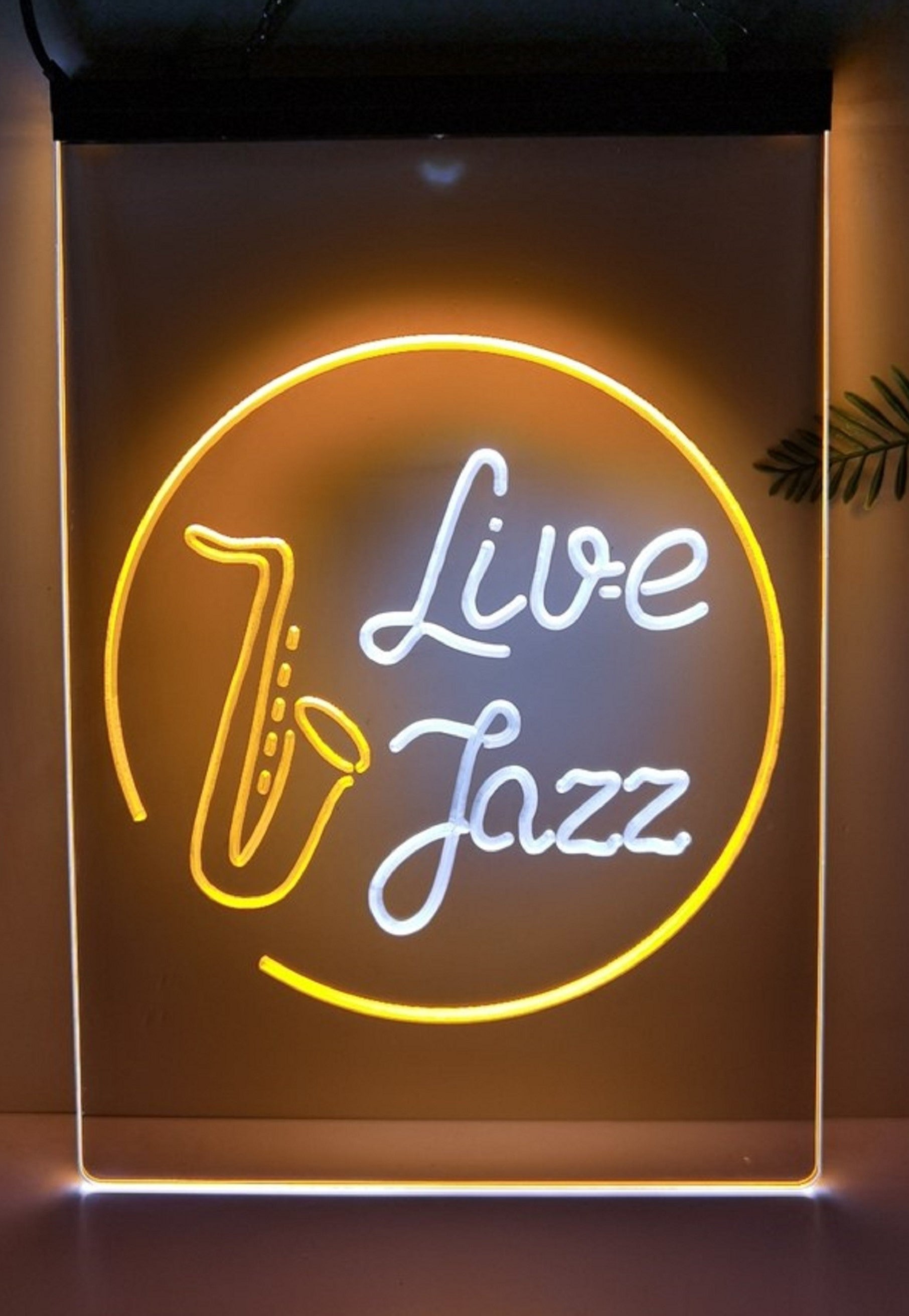 Live Jazz Led Neon Sign Dual Color Home Music Room Studio Music Shop Decor