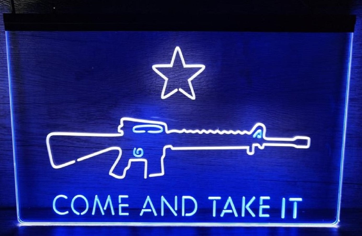 Come And Take It Led Neon Sign Dual Color Wall Hanging Or Desktop Decor