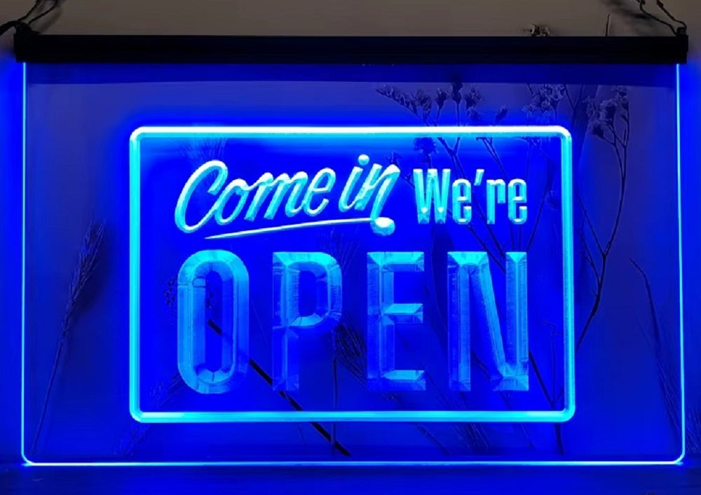Come In We're Open Led Neon Sign Office Restaurant Shop Coffee Shop Decor