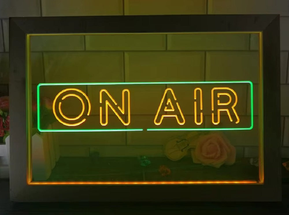 On Air Led Neon Sign Framed Home Studio Room Audio Recording Studio Decor