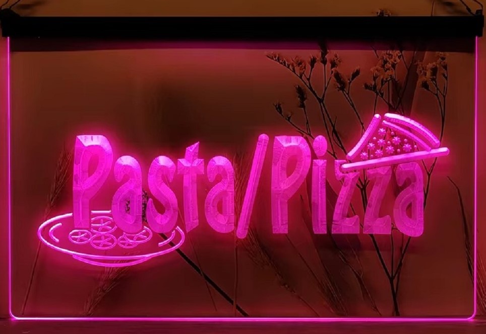Pasta Pizza Led Neon Sign Pizzeria Restaurant Wall Or Desktop Decor