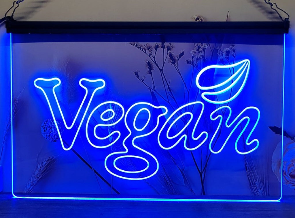 Vegan Led Neon Sign Vegan Restaurant Home Kitchen Decor Wall Hanging Or Desktop