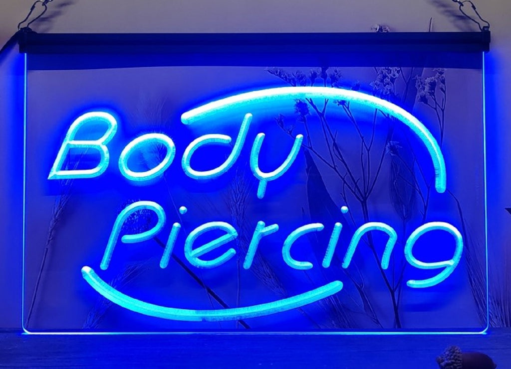 Body Piercing Led Neon Sign Tattoo Shop Wall Or Desktop Decor