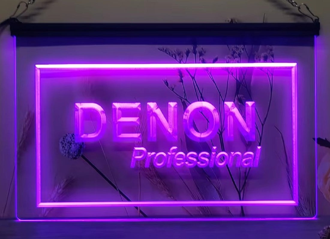 Denon Professional Led Neon Sign Home Music Room Audio Studio Decor
