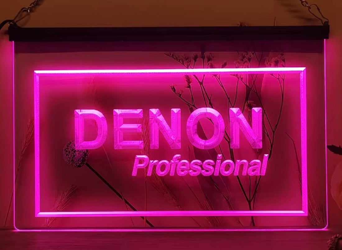 Denon Professional Led Neon Sign Home Music Room Audio Studio Decor