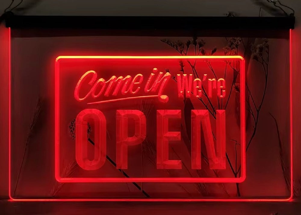 Come In We're Open Led Neon Sign Office Restaurant Shop Coffee Shop Decor