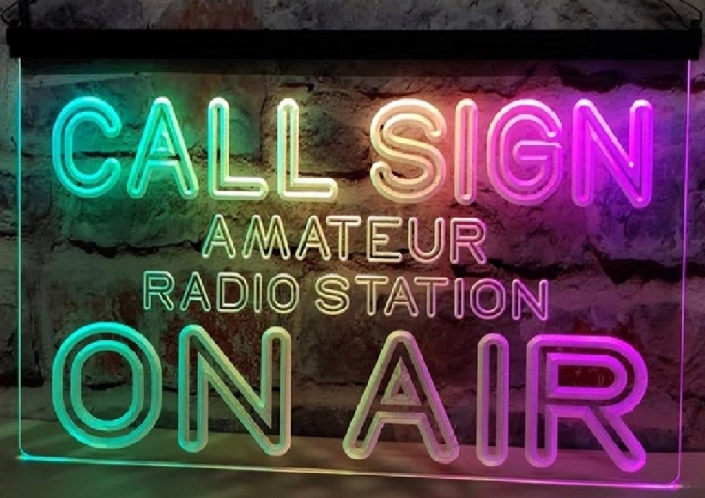 Custom Call Sign Amateur Ham Radio Led Neon Sign Multi Mode Colorfull