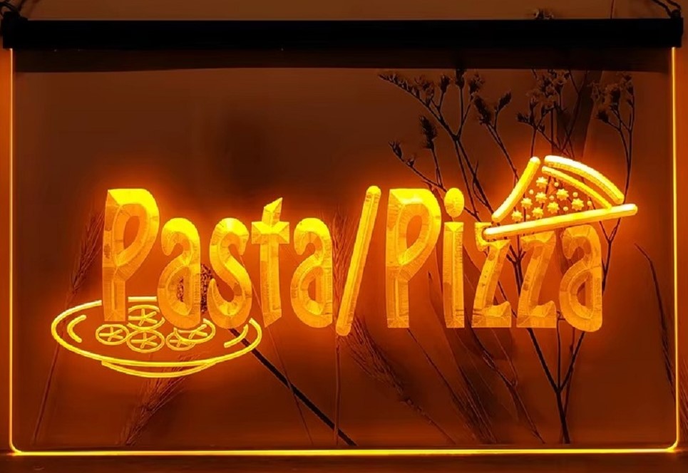 Pasta Pizza Led Neon Sign Pizzeria Restaurant Wall Or Desktop Decor