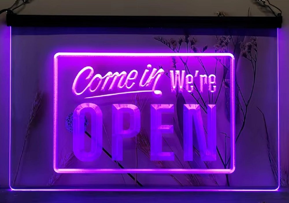 Come In We're Open Led Neon Sign Office Restaurant Shop Coffee Shop Decor