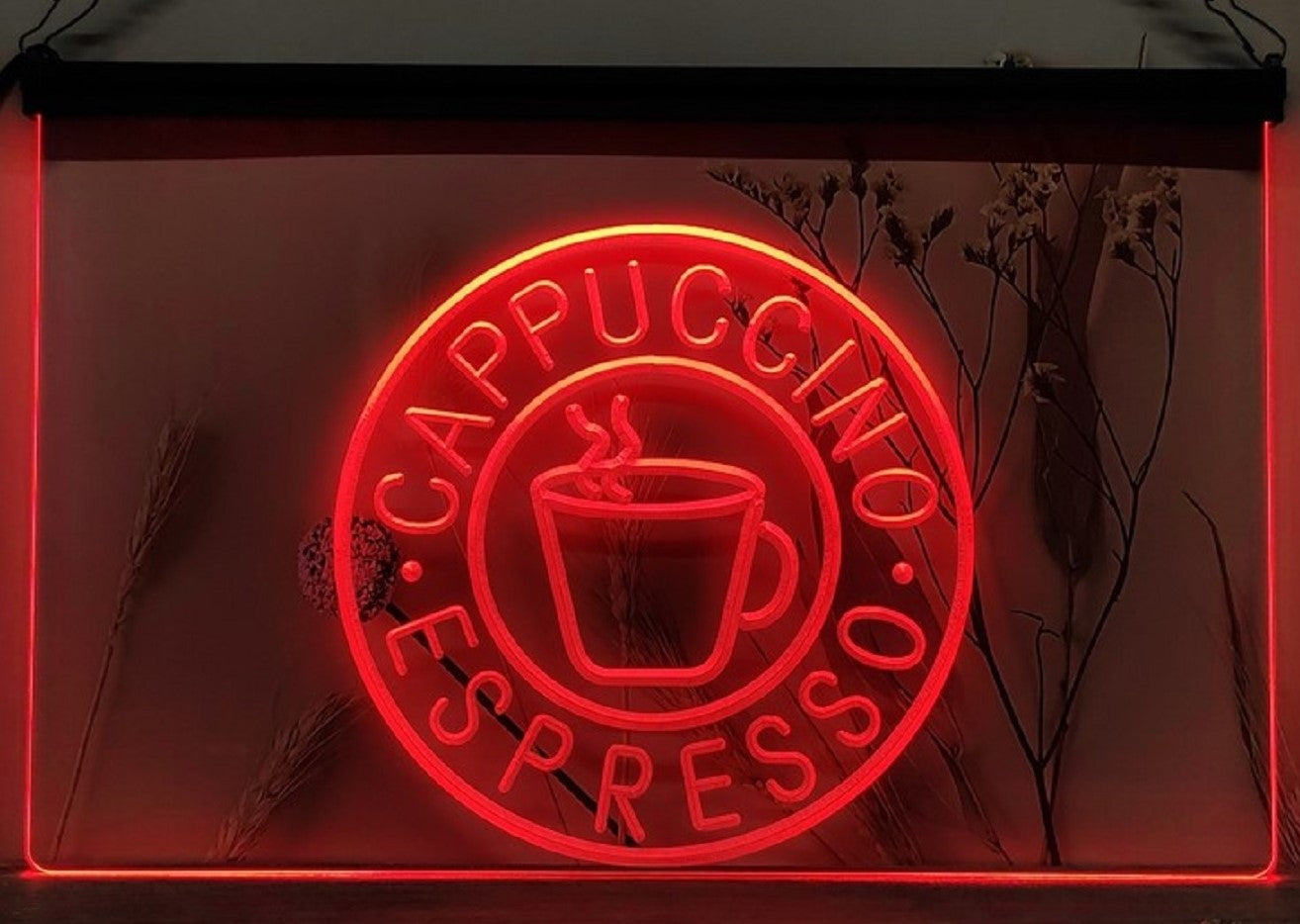 Cappuccino Espresso Led Neon Sign Coffee Shop Wall Hanging Desktop Decor