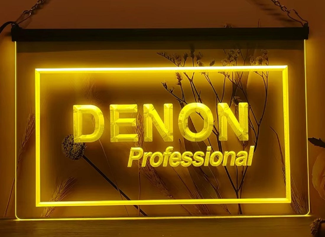 Denon Professional Led Neon Sign Home Music Room Audio Studio Decor