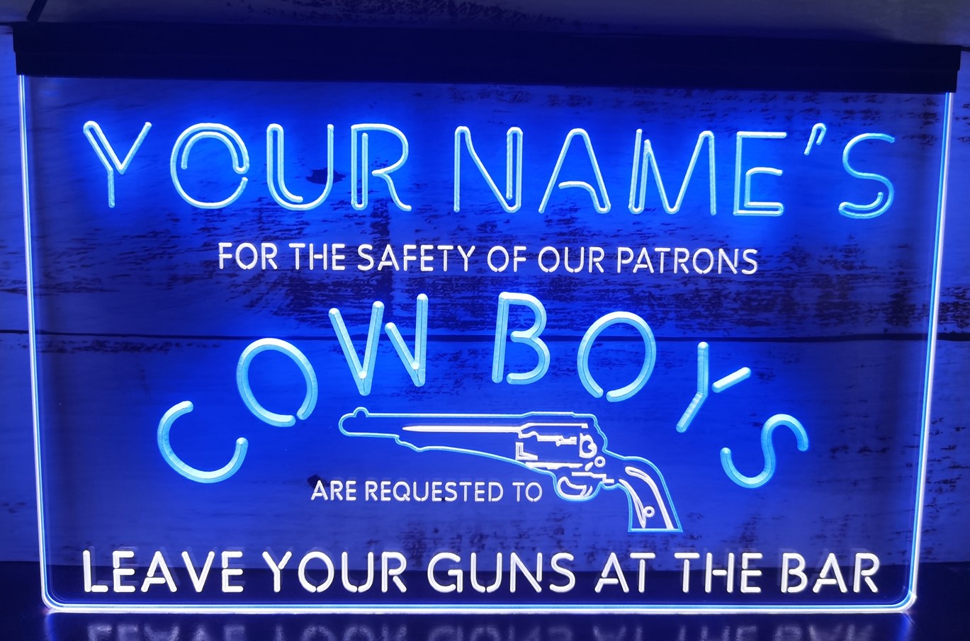 Custom Your Name Cowboys Led Neon Sign Dual Color Wall Or Desktop Decor