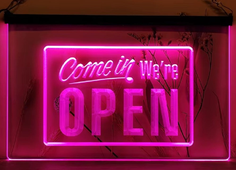 Come In We're Open Led Neon Sign Office Restaurant Shop Coffee Shop Decor