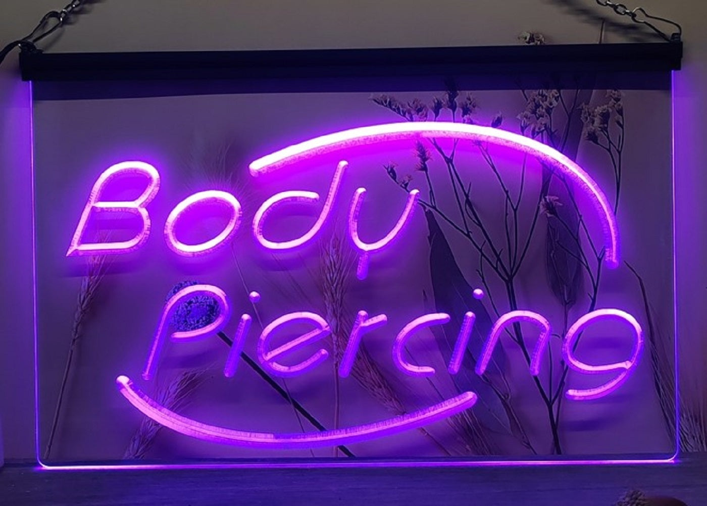 Body Piercing Led Neon Sign Tattoo Shop Wall Or Desktop Decor
