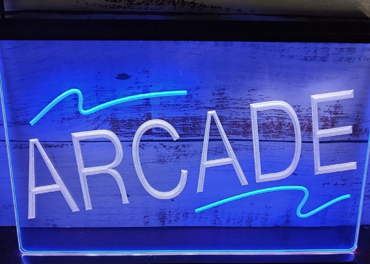 Arcade Led Neon Sign Dual Color Pinball Arcade Shop Decor Wall Or Desktop
