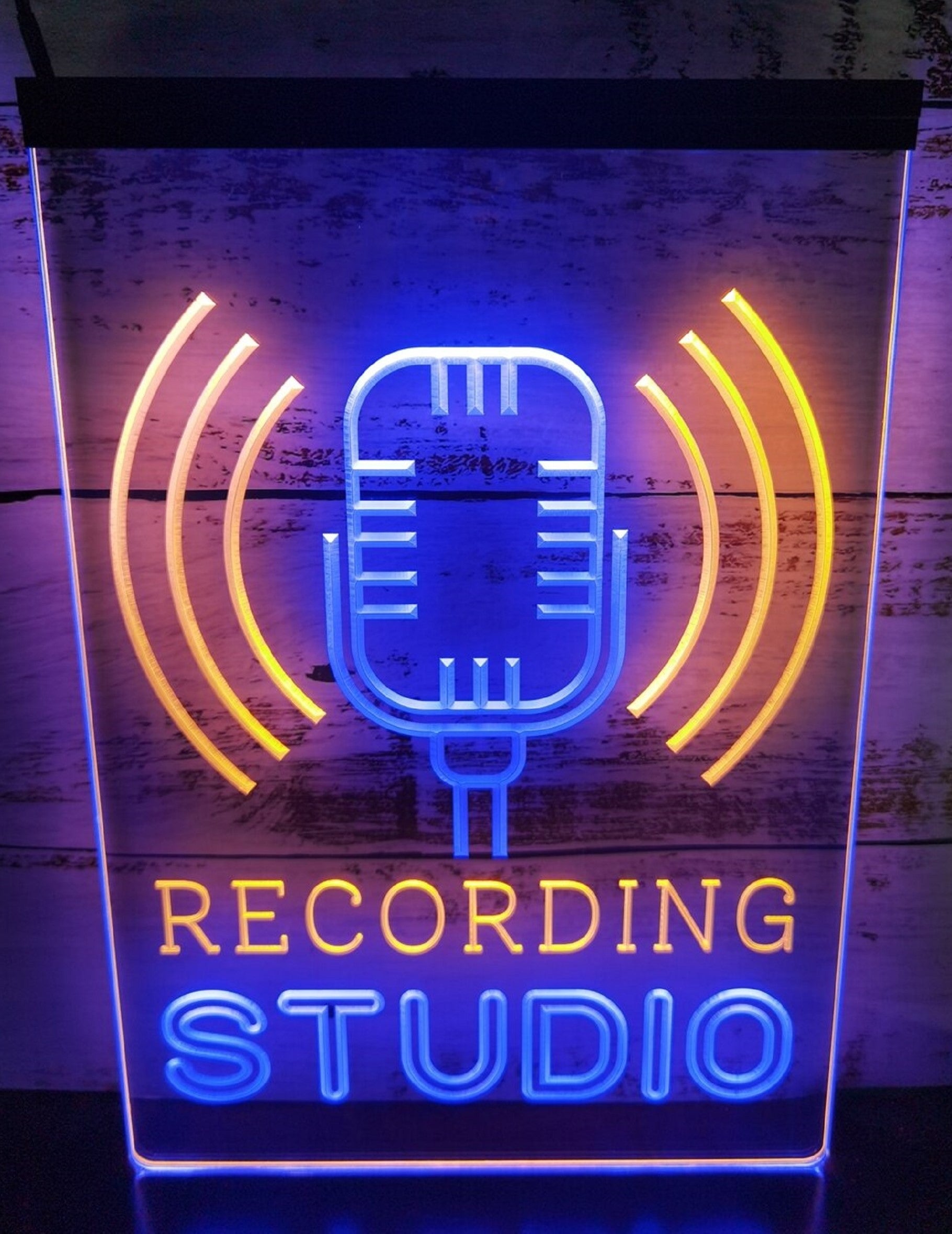 Recording Studio Waves Led Neon Sign Dual Color Home Studio Room Audio Studio Decor