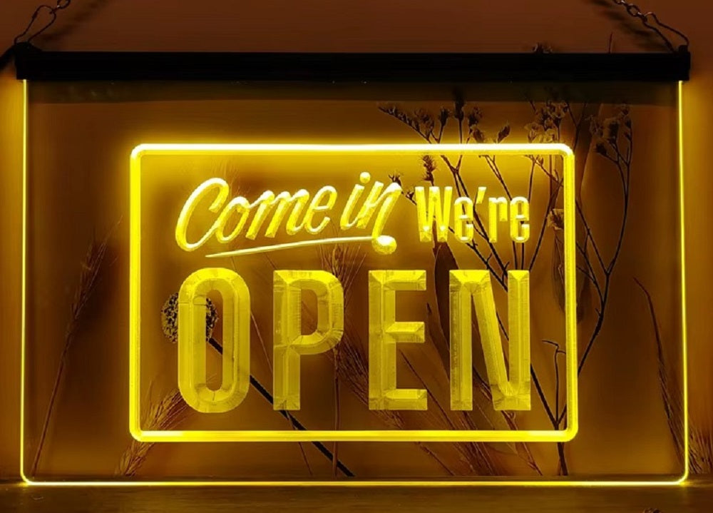 Come In We're Open Led Neon Sign Office Restaurant Shop Coffee Shop Decor