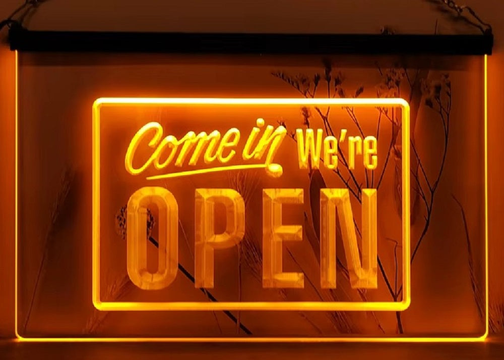 Come In We're Open Led Neon Sign Office Restaurant Shop Coffee Shop Decor