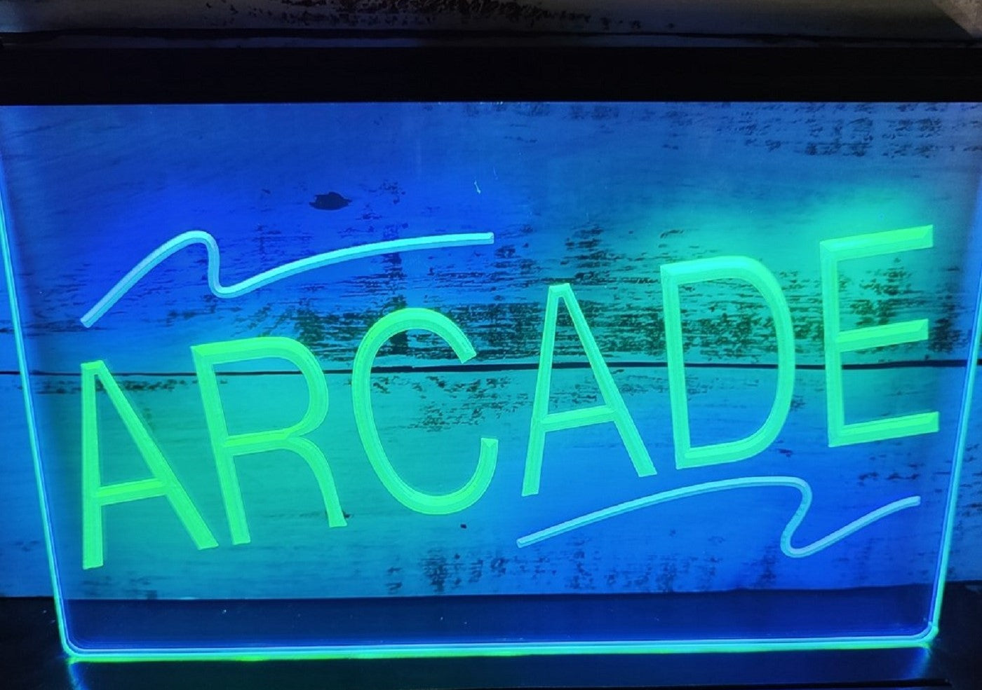 Arcade Led Neon Sign Dual Color Pinball Arcade Shop Decor Wall Or Desktop