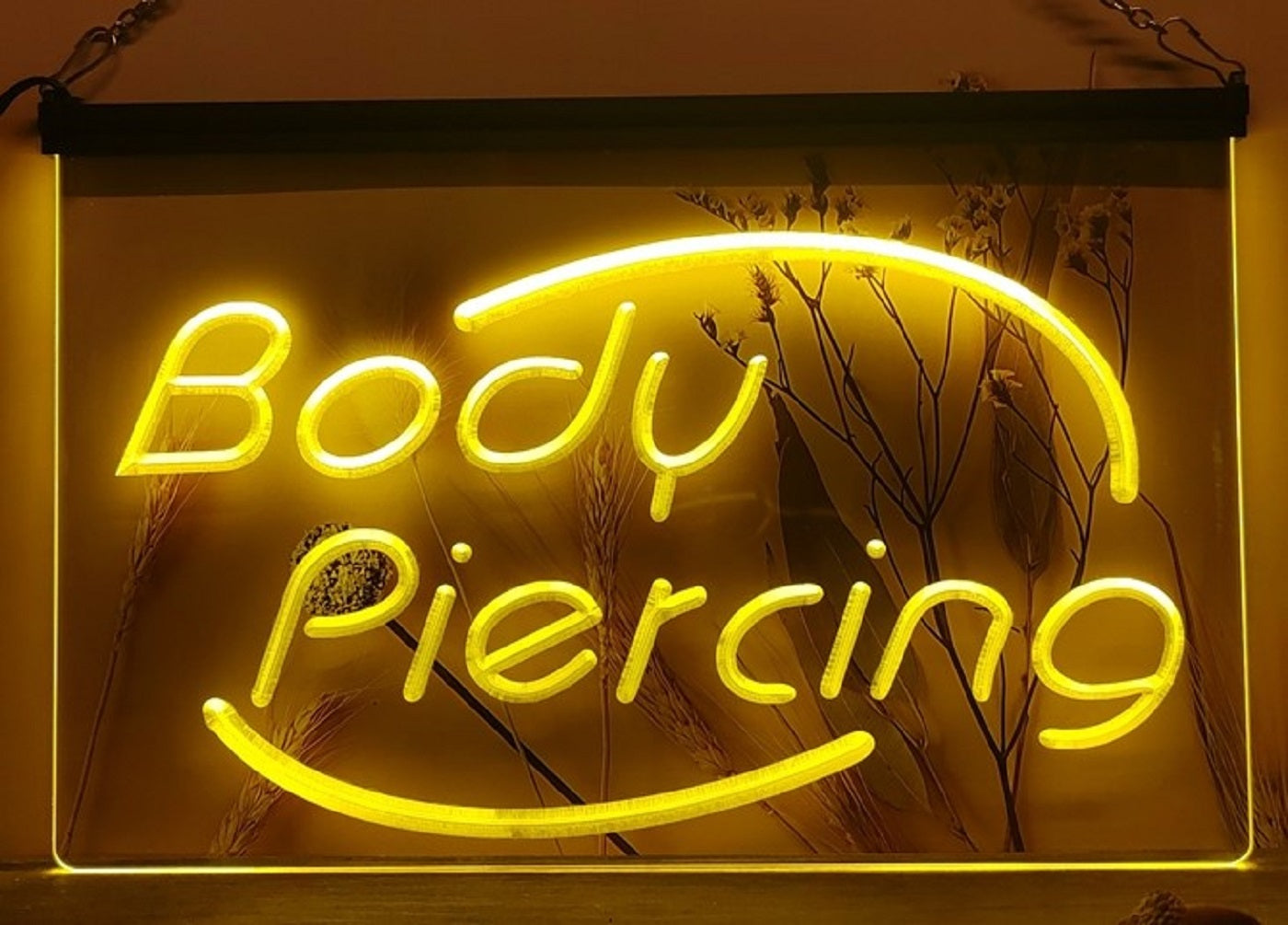 Body Piercing Led Neon Sign Tattoo Shop Wall Or Desktop Decor