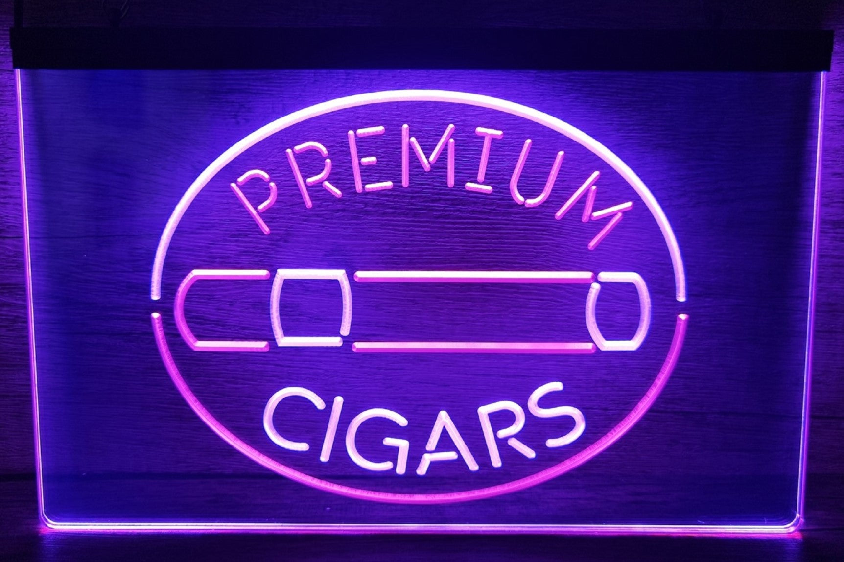 Premium Cigars Led Neon Sign Dual Color Cigar Lounge Smoke Tobacco Shop Decor
