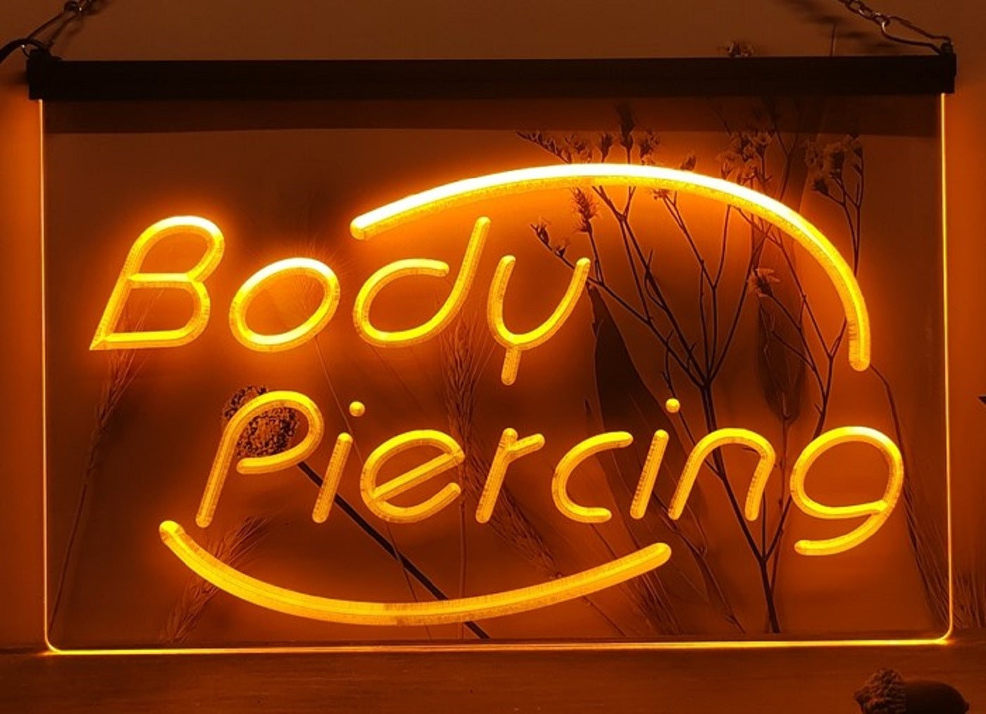 Body Piercing Led Neon Sign Tattoo Shop Wall Or Desktop Decor
