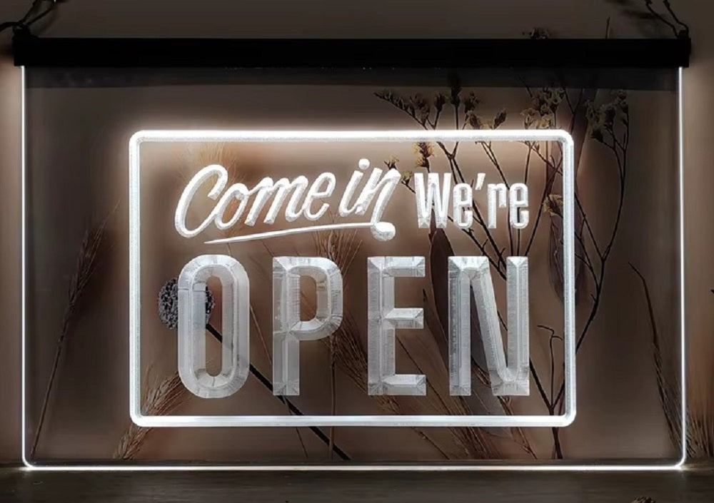 Come In We're Open Led Neon Sign Office Restaurant Shop Coffee Shop Decor
