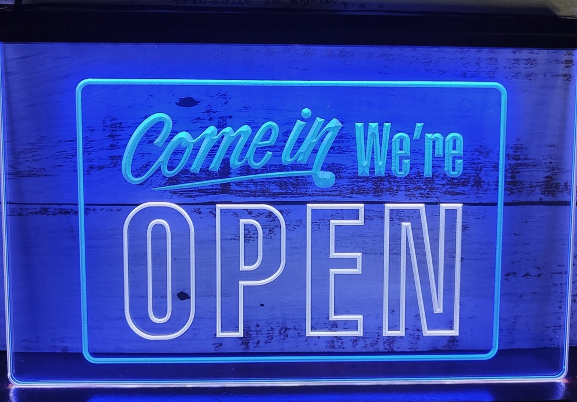 Come In We're Open Led Neon Sign Dual Color Office Restaurant Shop Coffee Shop Decor