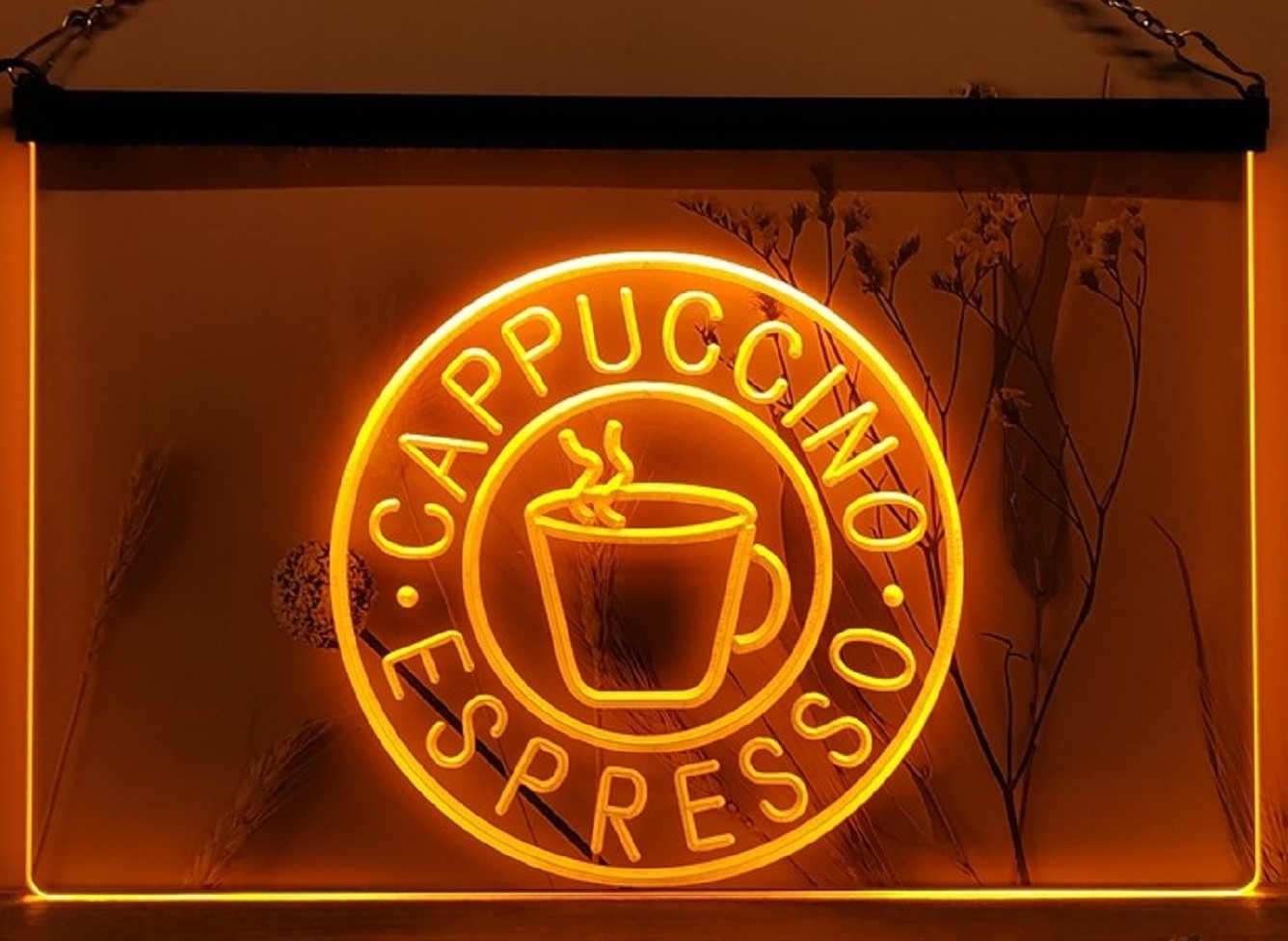 Cappuccino Espresso Led Neon Sign Coffee Shop Wall Hanging Desktop Decor