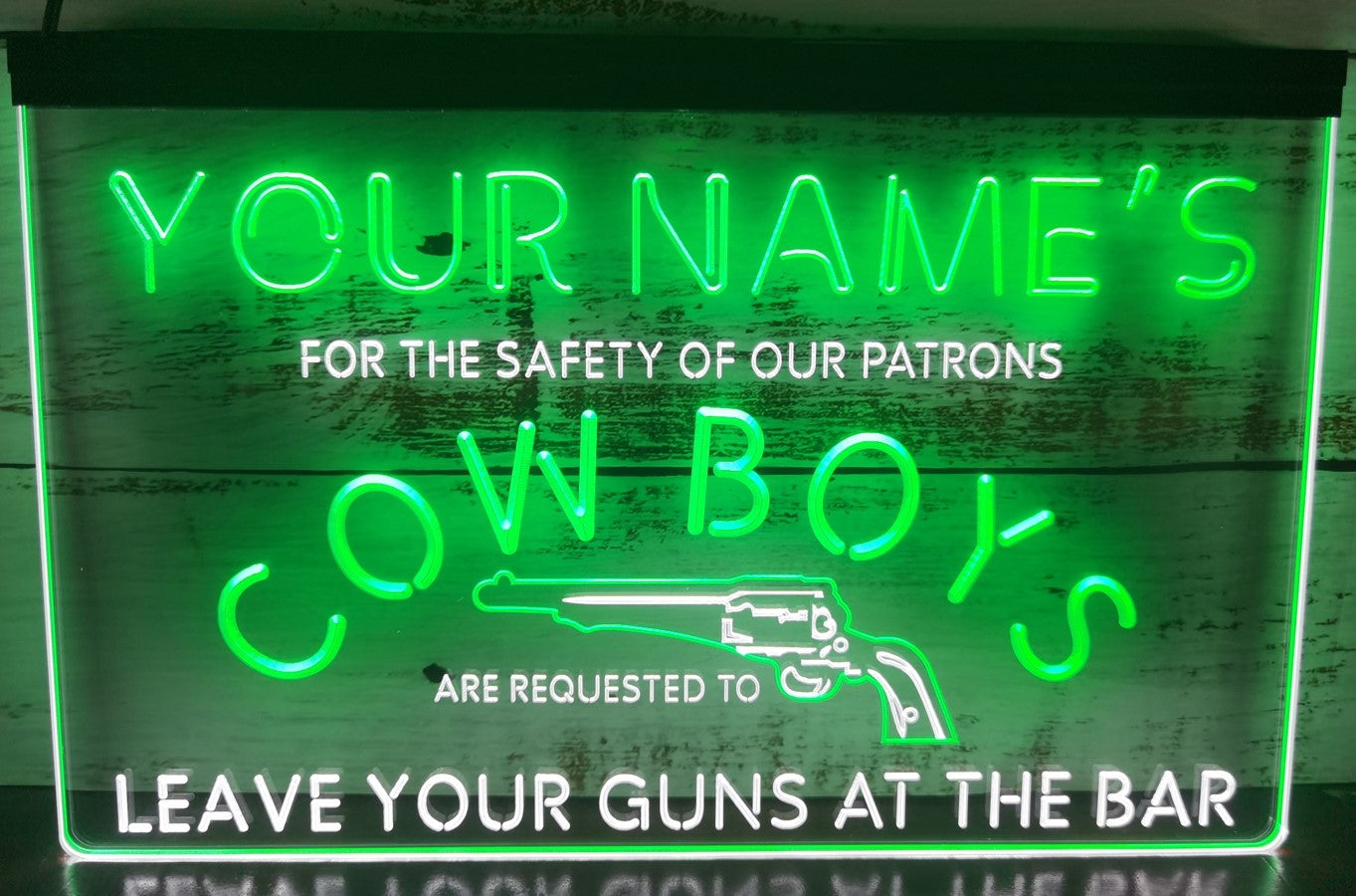 Custom Your Name Cowboys Led Neon Sign Dual Color Wall Or Desktop Decor