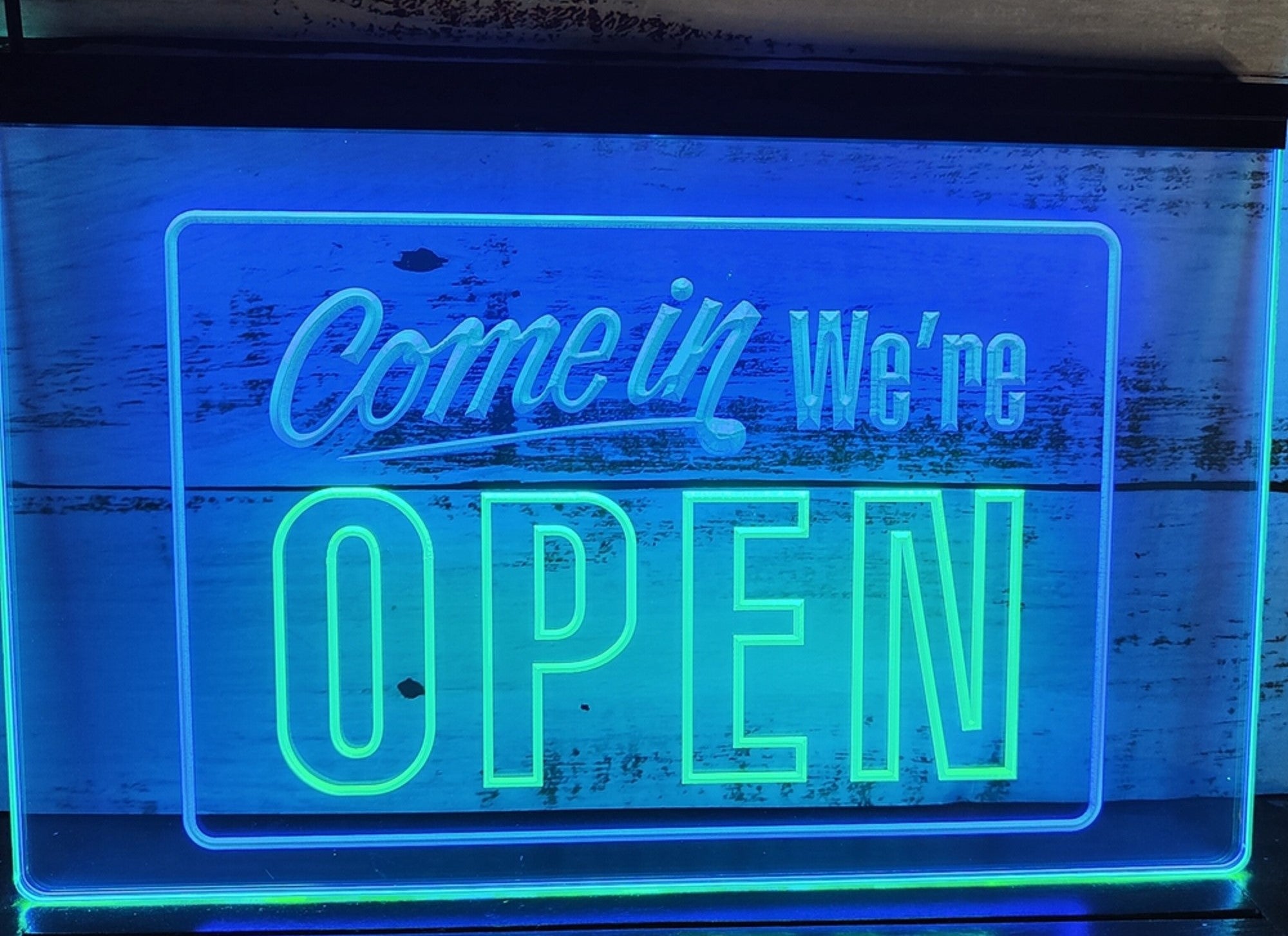 Come In We're Open Led Neon Sign Dual Color Office Restaurant Shop Coffee Shop Decor