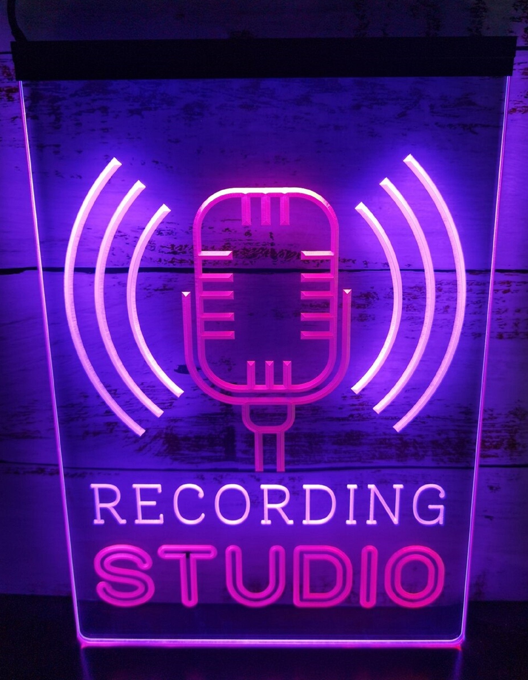 Recording Studio Waves Led Neon Sign Dual Color Home Studio Room Audio Studio Decor