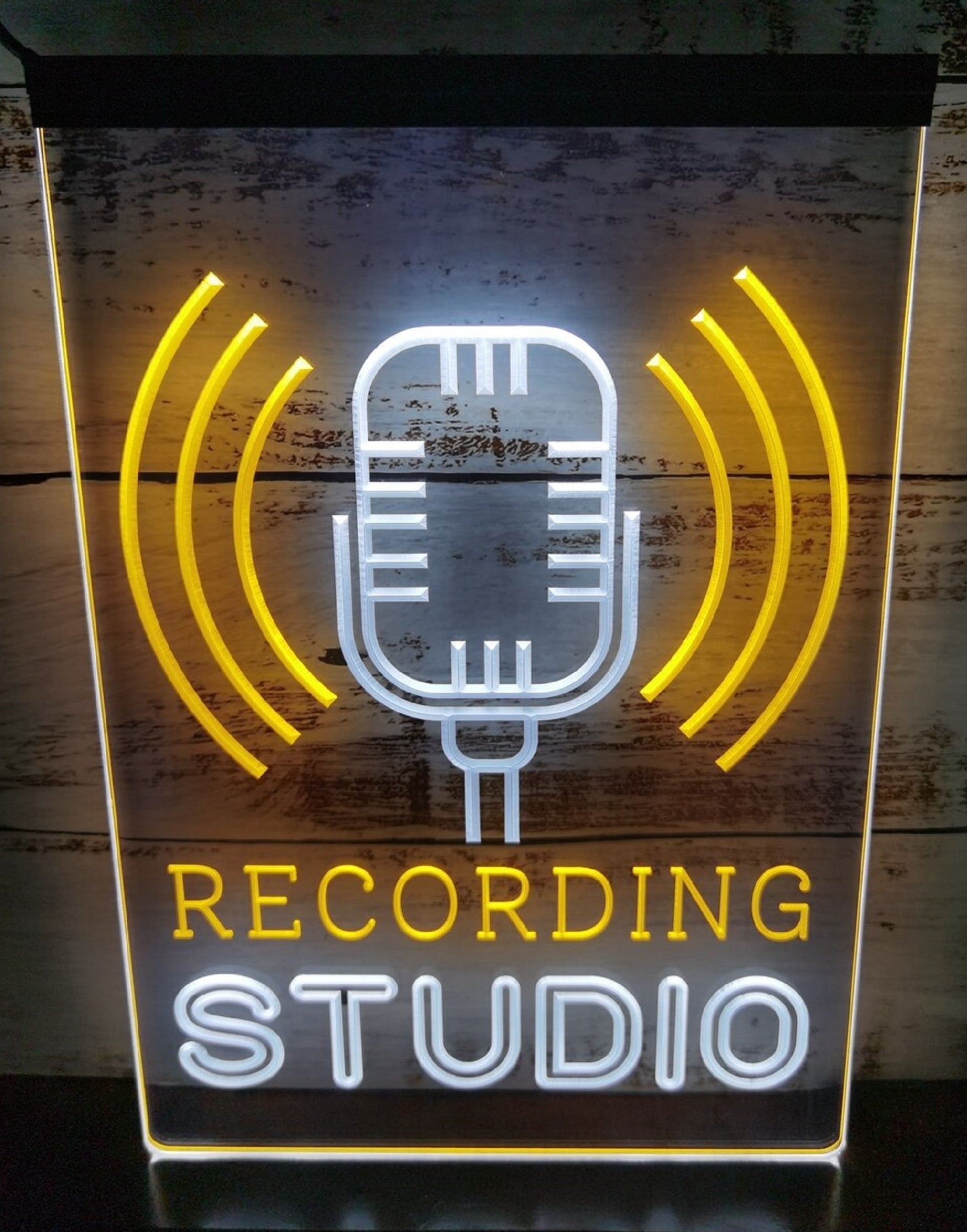 Recording Studio Waves Led Neon Sign Dual Color Home Studio Room Audio Studio Decor